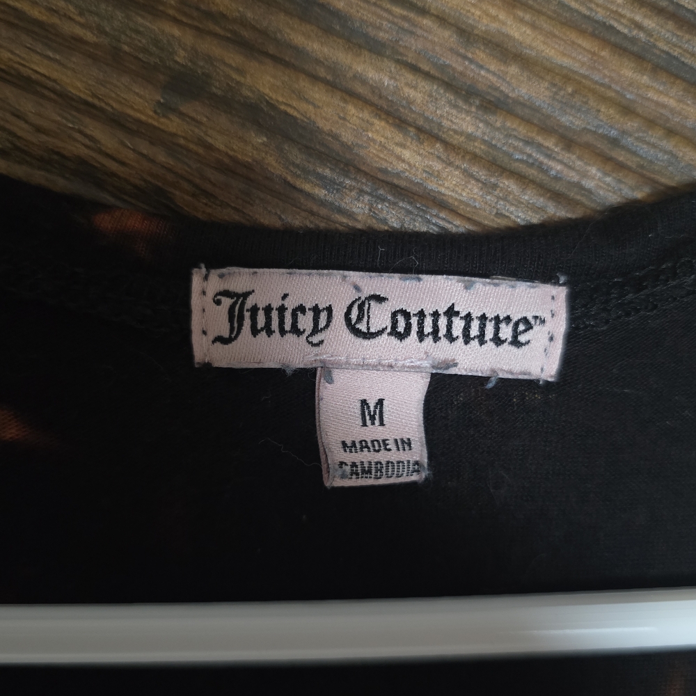 Unique Juicy Couture Black and Orange Bleach-Dye Feeling Beachy Tank Top - Picture 4 of 5